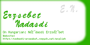 erzsebet nadasdi business card